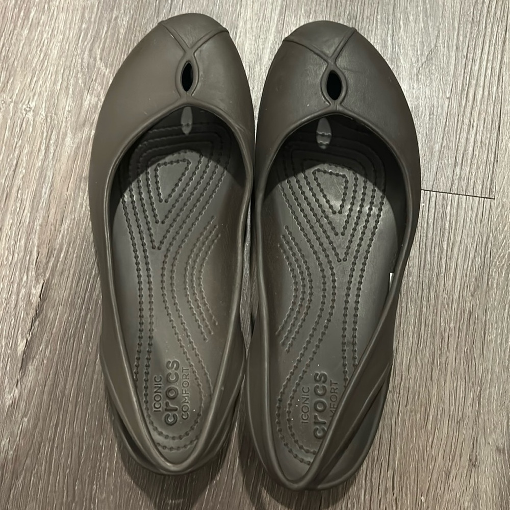 Crocs Olivia Slingback Brown Shoes Flats Iconic Comfort Brown Size 10